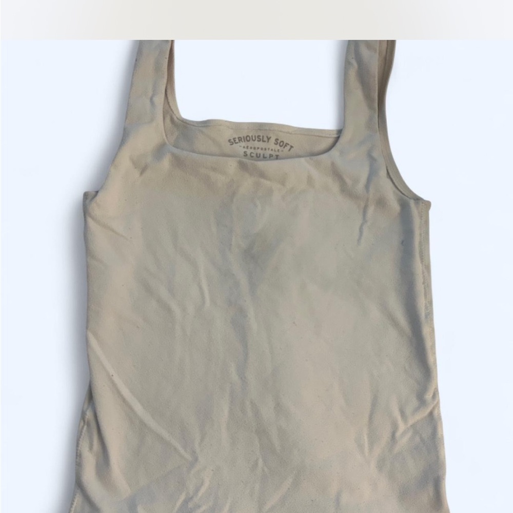 Women's White Square Neck Tank Top